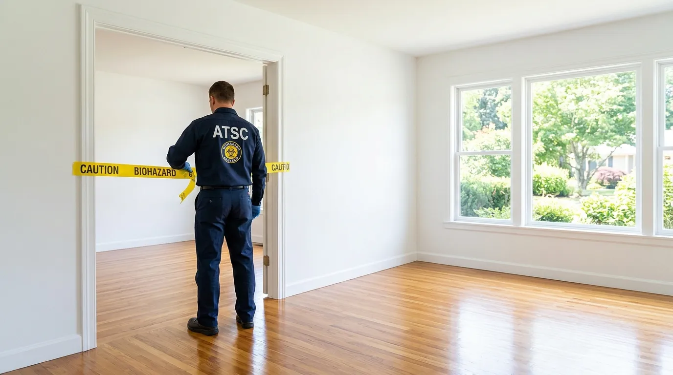 Certified biohazard cleanup crew performing Trauma Scene Cleanup in Palm City